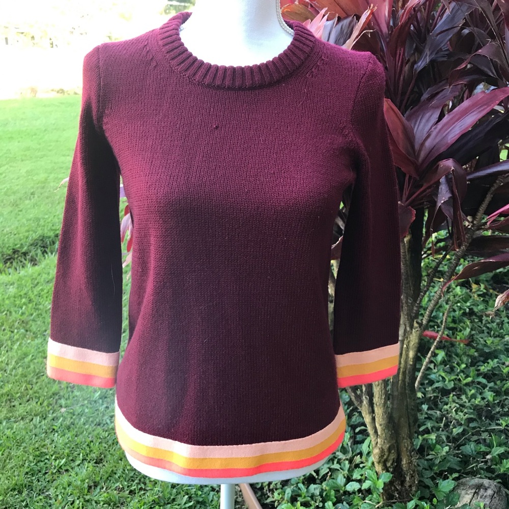 Beautiful Ron burgundy j crew sweater